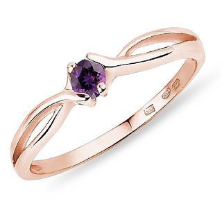                       7.25 Carat Jamuniya Gold Plated Ring For Astrological Purpose Original Amethyst/Kathela Stone Finger Ring By CEYLONMINE                                              