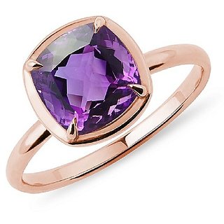                      CEYLONMINE- Amethyst/Kathela Stylish Ring 6.25 Carat Jamunia Gold Plated Designer Ring For Unisex                                              