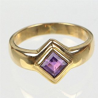                      CEYLONMINE-Astrological &Precious Stone Amethyst/Jamuniya 7.5 Ratti Stone ring original stone gold plated Amethyst ring                                              