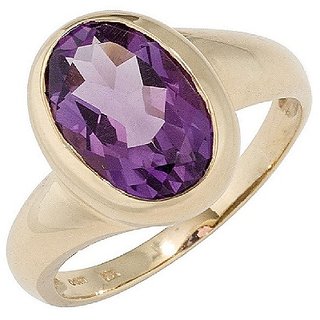                       Natural 9.25 carat Stone Amethyst/Kathela Ring  For Men & Women Original & Certified Stone Jamunia Gold Plated Stylish  Ring By CEYLONMINE                                              