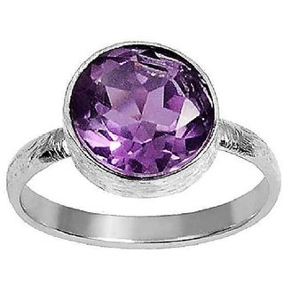                       CEYLONMINE-Certified 7.25 Carat Stone Amethyst/Jamunia  silver plated ring original Amethyst Stone designer finger ring                                              