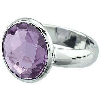                       CEYLONMINE- Amethyst/Jamuniya Stone  stylish ring silver plated 9.25 carat amethyst ring for men  women                                              