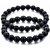Bracelet Black Tourmaline Bracelet Reiki Healing Stone 8 mm Beads Bracelet Jewelry for Men and Women Pack of 2 by REBUY