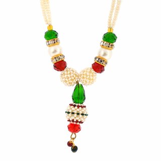                       MissMister Alloy Moulticolor Pearl Beads Attraction Traditional Fashion Rani Haar for Women                                              