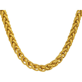 Buy MissMister Gold Finish Brass Rope Design Long Necklace Fashion