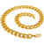 MissMister Gold Finish Super Figaro 14mm/20 Inch/123Gms Chain Necklace Jewellery for Men