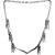 MissMister Grey Colur Coated Brass Arrow Shaped, Engineer Look Design Metallic high Fashion Necklace Jewellery for Women