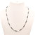 MissMister Dual Tone Silver and Black Bar Link Chain Necklace for Men Women