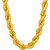 MissMister Gold Finish Super Long Carved Beads Wrap Around Necklace for Men and Women