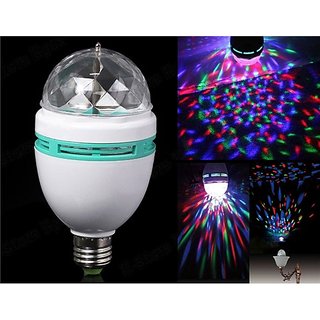 Disco Light Mini Party Lamp LED 3W Effect Rotating Decorative RGB Crystal Bulb