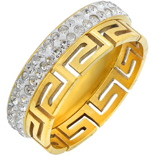 MissMister Gold and Silver plated Designer Fashion finger ring combo Women Stylish