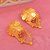 MissMister Gold plated handmade Fashion flower & Jhalar Stud earring Traditional