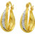 MissMister Gold plated Yellow and White Gold two colour hoop earrings Women