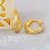 MissMister Gold plated Yellow and White Gold two colour hoop earrings Women