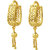 MissMister Gold plated Traditional Tassled hoop earrings Women stylish