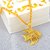 MissMister Gold plated Thick and heavy Black band, Stylish Fashion pendant Men Women