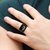 MissMister Brass Black Coated Gold Allah Word Fashion finger ring Men