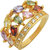 MissMister Gold plated Colourful CZ graceful designer Fashion finger ring Women