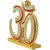 MissMister Gold plated, White CZ, Red meenakari OM stand Idol Homedecor