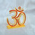 MissMister Gold plated, White CZ, Red meenakari OM stand Idol Homedecor