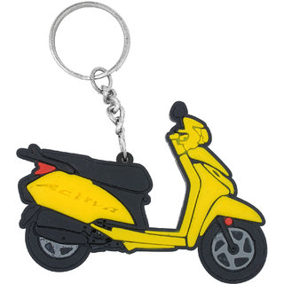 MissMister PVC Yellow Activa diecut image keychain keyring Bike Accessory latest