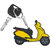 MissMister PVC Yellow Activa diecut image keychain keyring Bike Accessory latest