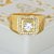 MissMister Gold plated White CZ, Men Engagement, Wedding, partywear Fashion finger ring Stylish