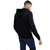 kristof black 100 cotton hooded sweatshirt
