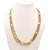 MissMister Gold Finish Figaro Link Fashion Necklace Chain for Men