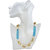 White Pearls Rondell, SkyBlue Coloured facetted Crystals, Brass Bead, Fashion Necklace Women Latest