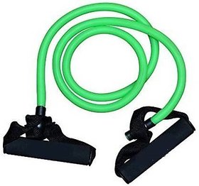 Liboni Green Toning Tube with Foam Handles, Stretchable Pull Rope Rubber Exerciser for Workout for Men  Women