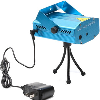                       Stylopunk Mini Multicolor Electric Laser Projector Cum Par Light 4 LED RBGW Stage Lighting Laser Light for Party and DJ                                              