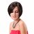 BUYERS CHAIN 12inch Brown Bob Synthetic Hair Wig for Women With Side Bangs.