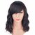 BUYERS CHAIN Synthetic hair Wavy wig for Women(Black,Size 12)