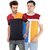Ample Multicolour Kintted Cotton Round Neck Casual Men T-shirts pack of 2