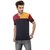 Ample Multicolour Kintted Cotton Round Neck Casual Men T-shirts pack of 2