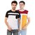 Ample Multicolour Kintted Cotton Round Neck Casual Men T-shirts pack of 2