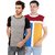 Ample Multicolour Kintted Cotton Round Neck Casual Men T-shirts pack of 2