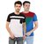 Ample Multicolour Kintted Cotton Round Neck Casual Men T-shirts pack of 2
