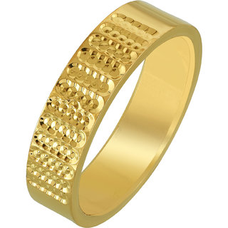                      MissMister Gold Plated Brass, CutWork Shiny Finger Band, challa, Designer Fashion Finger Ring for Men Women                                              