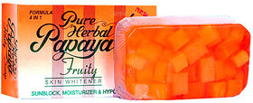 Pure Herbal Papaya Fruity 4 IN 1 Skin Whitening Soap / Skin Fairness Soap 135g