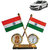 Ramanta Indian Flag with Watch & God Idol for Car Dashboard, Gifts, Home, Office, Desk Etc.. (Pack of 1, Assorted God Idols)