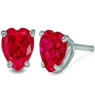                       CEYLONMINE- Natural Ruby silver Plated Earring Lab Certified & Unheaed IGI Ruby(chuni) stone Earrings For Girls & Women                                              