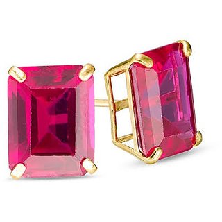                       Original  natural  ruby(manik) earrings unheated  lab certified ruby stud earrings By CEYLONMINE                                              