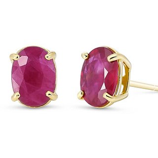 Astrological stone ruby/manik stone stud earrings original certified ruby(manik) stone gold plated earrings BY CEYLONMINE Astrological stone ruby/manik stone stud earrings original certified ruby(manik) stone gold plated earrings BY CEYLONMINE