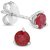 Lab Certified Ruby(Manik) Stone Stud Silver Earrings For Women  Girls BY CEYLONMINE