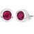 92.5 sterling silver ruby(manik) earrings unheated & lab certified ruby stud earrings By CEYLONMINE