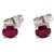 Ruby/manik stud earrings lab certified & precious stone ruby(chuni)stone earrings in silver by CEYLONMINE