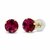 Gold Plated ruby(manik) earrings unheated & lab certified ruby stud earrings By CEYLONMINE