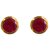 Gold Plated ruby(manik) earrings unheated & lab certified ruby stud earrings By CEYLONMINE